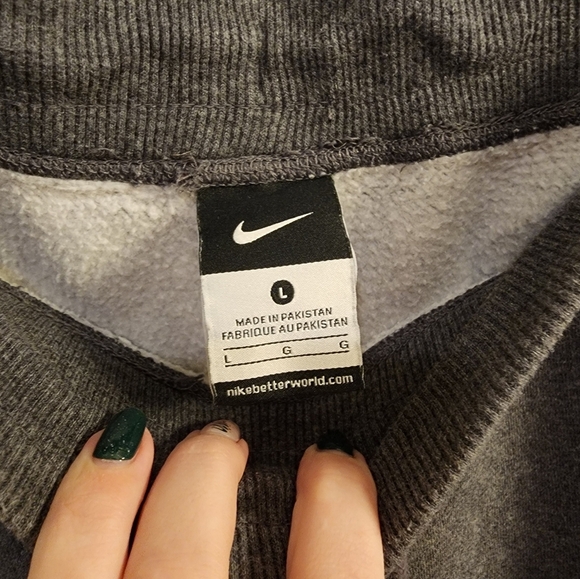 Nike sweatpants size LG dark gray - Picture 3 of 4